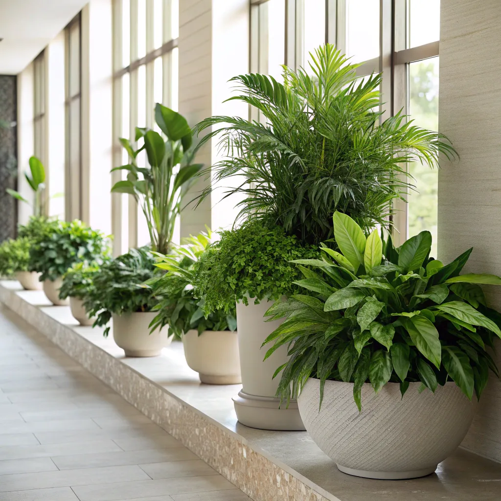 Lush indoor plants design